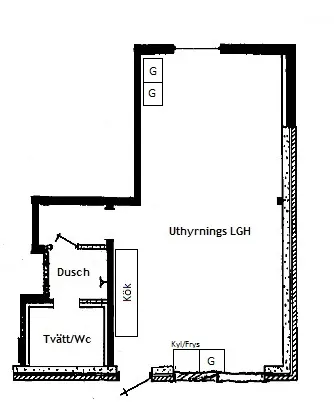 Hyreslägenhet på Spånga i spanga