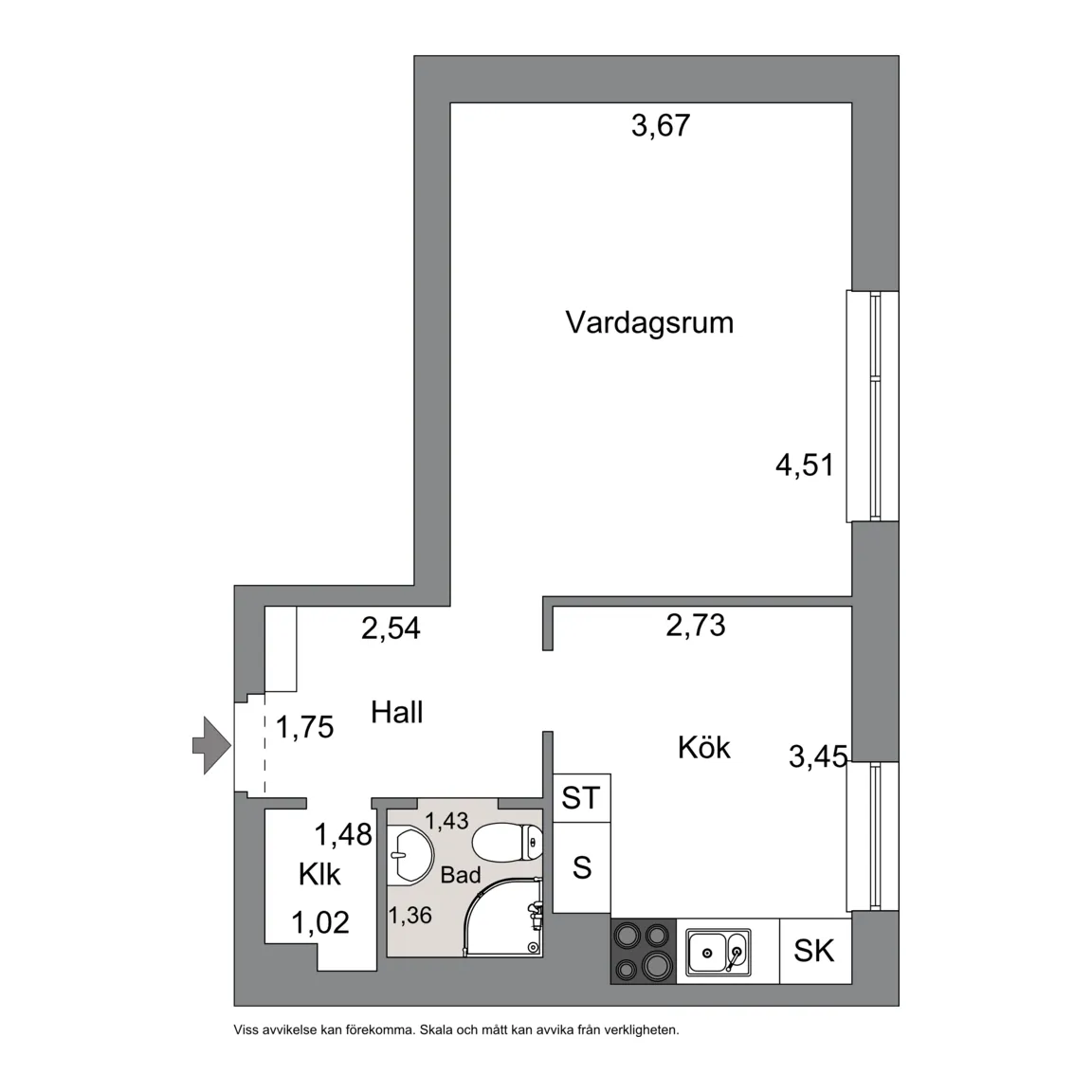 Hyreslägenhet på Borås i boras