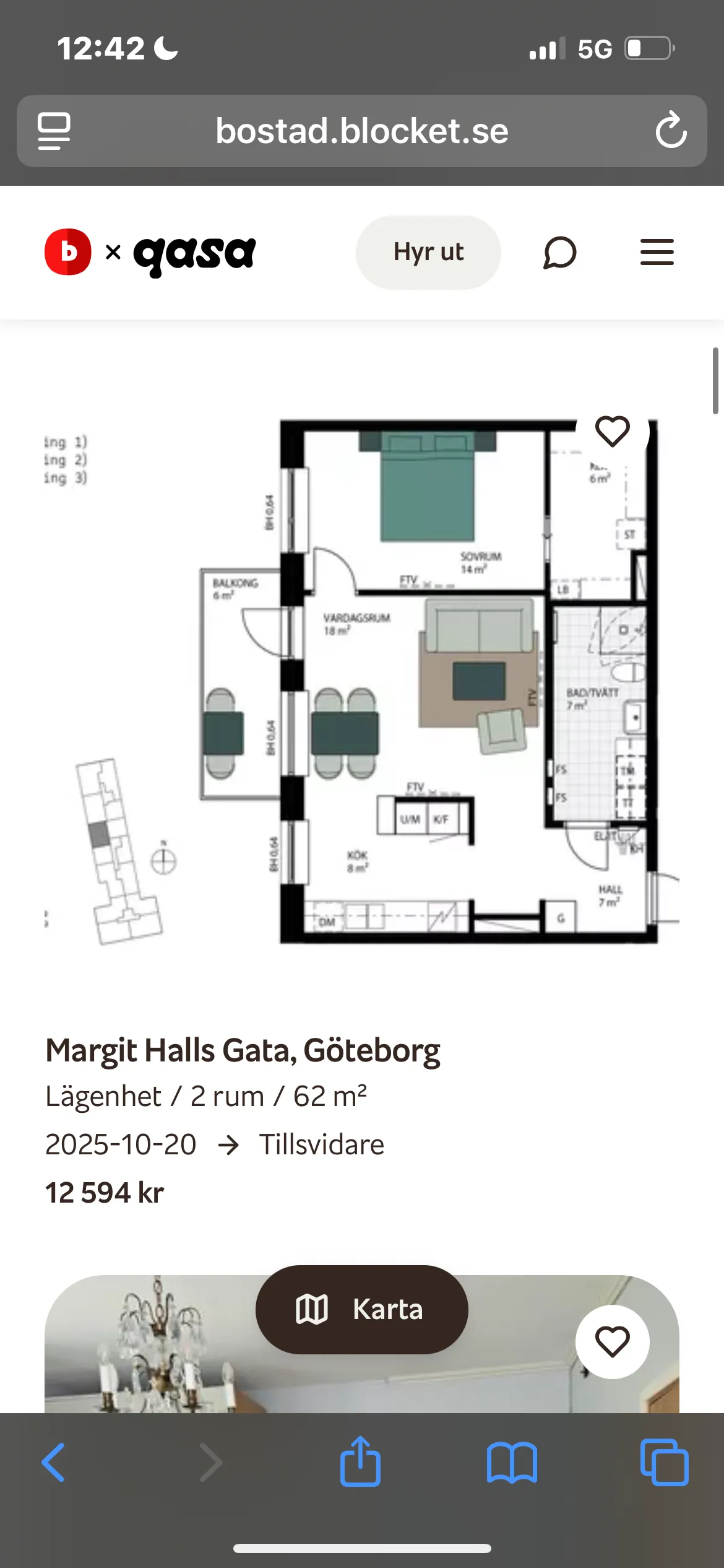 Hyreslägenhet på Göteborg i goteborg