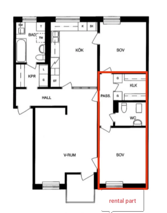 Hyreslägenhet på Spånga i spanga