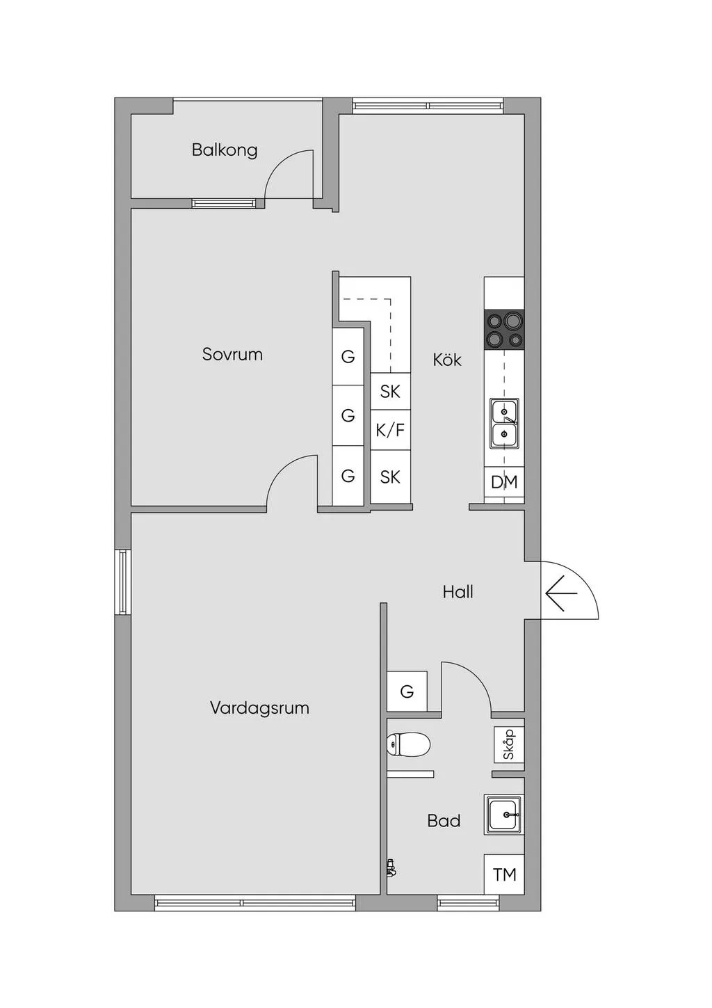 Hyreslägenhet på Märsta i marsta