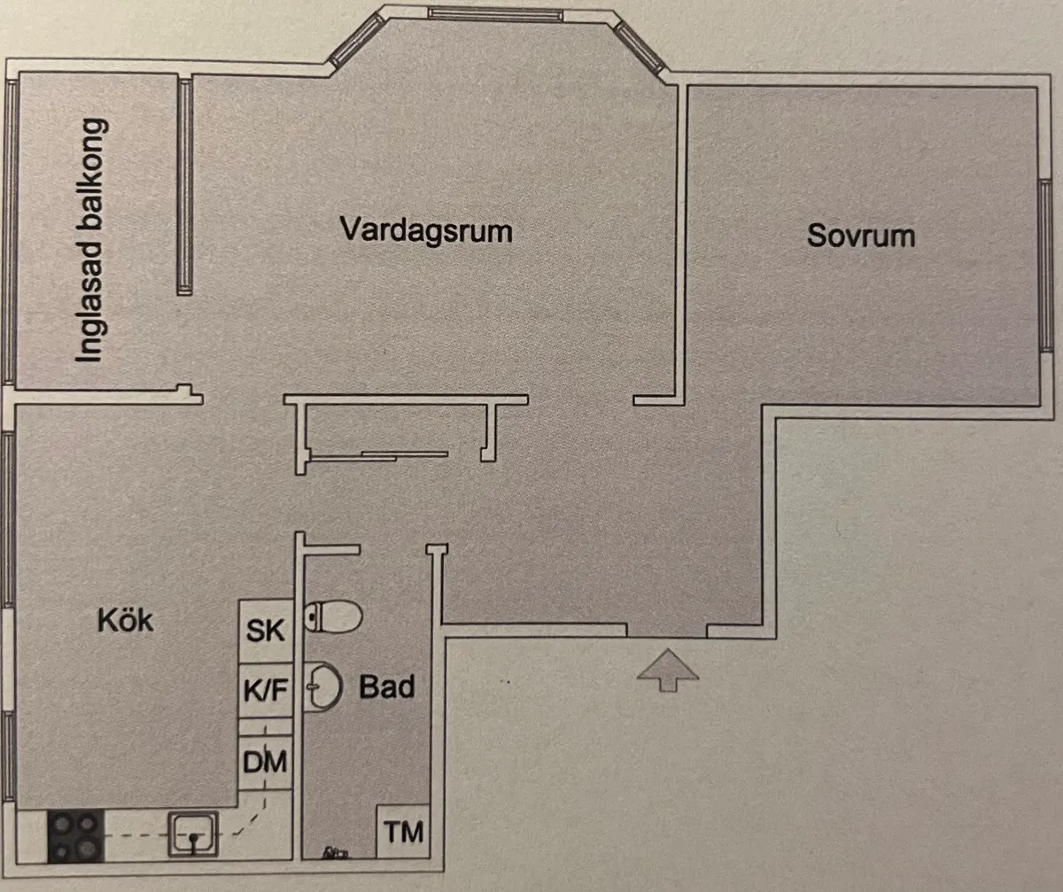 Hyreslägenhet på Handen i handen