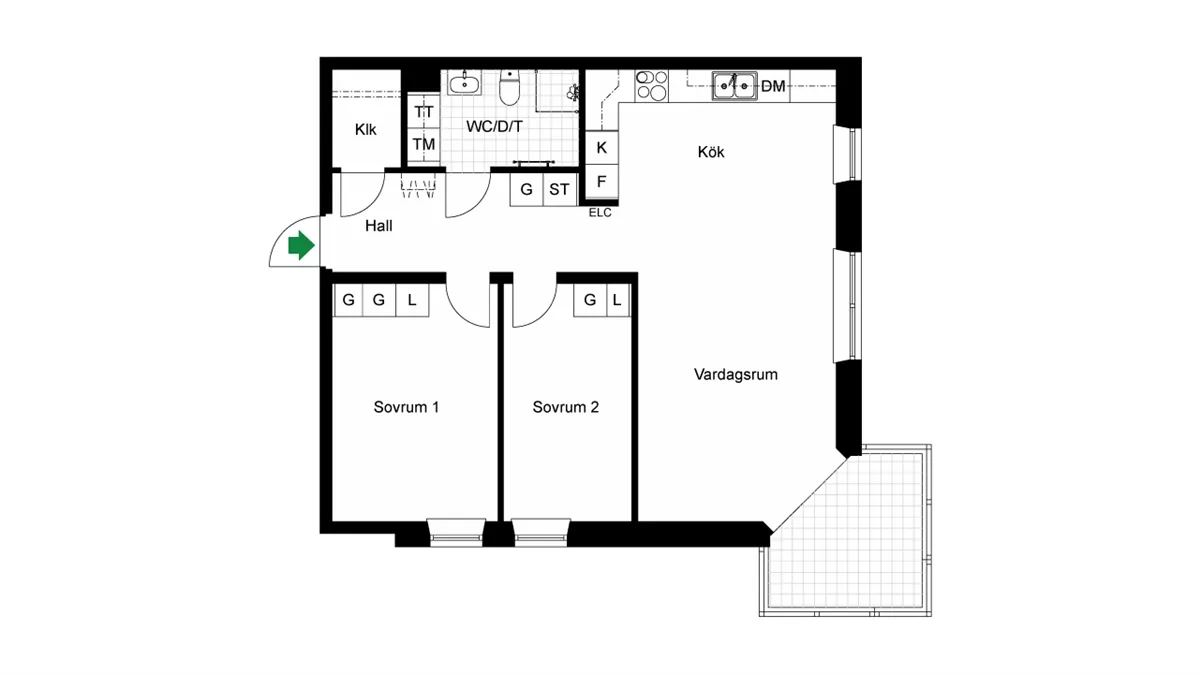 Hyreslägenhet på Falkenberg i falkenberg