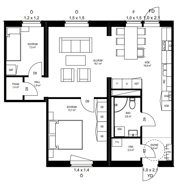 Hyreslägenhet på Stockholm i stockholm