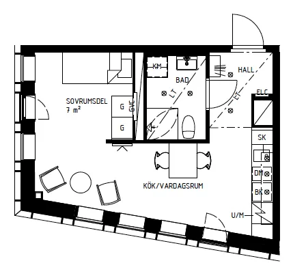 Hyreslägenhet på Stockholm i stockholm