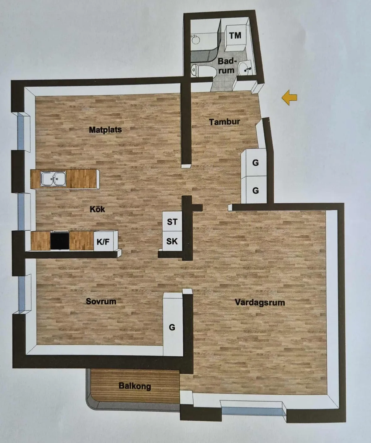 Hyreslägenhet på Årsta i arsta