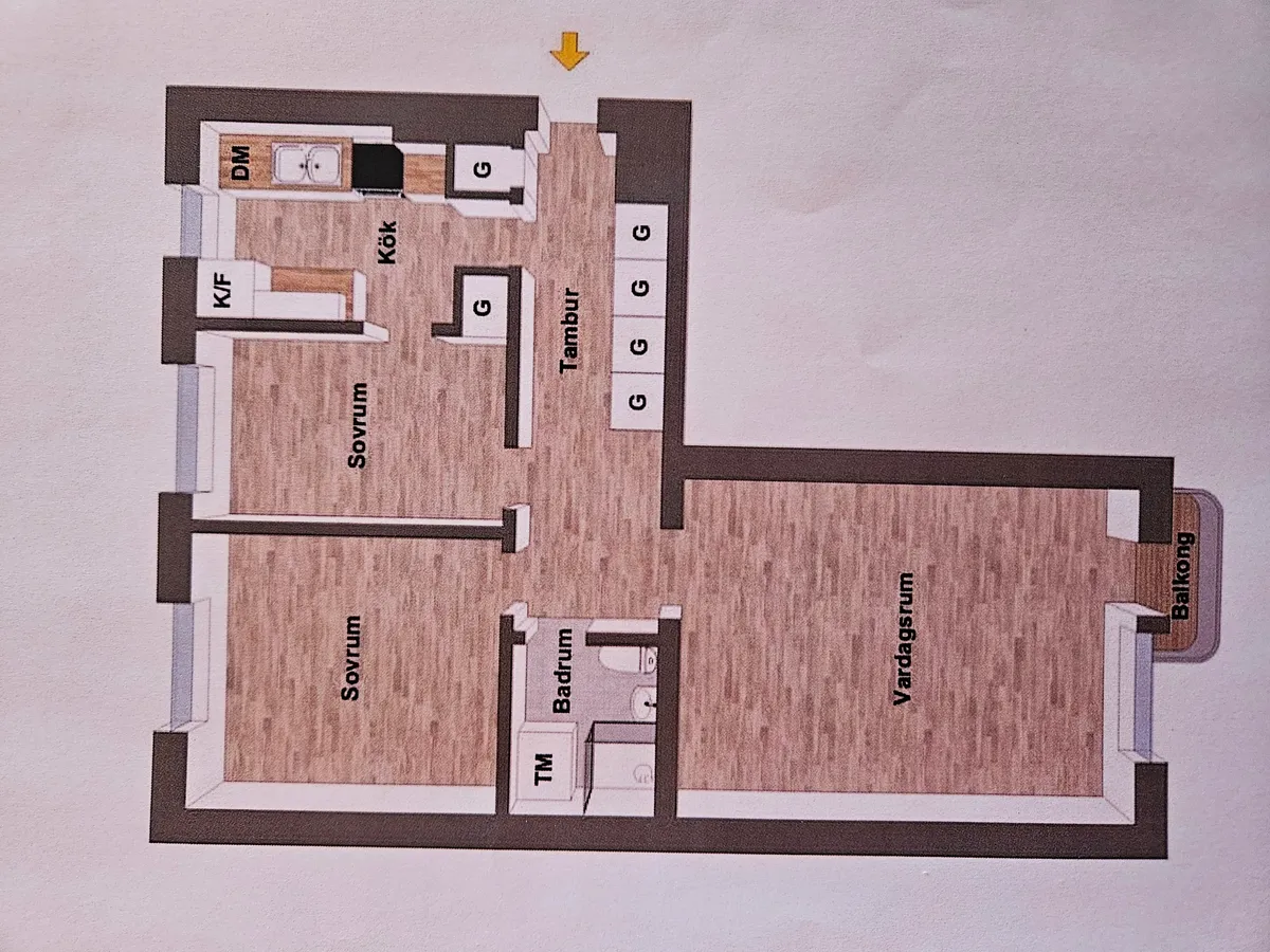 Hyreslägenhet på Årsta i arsta