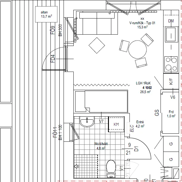Hyreslägenhet på Farsta i farsta