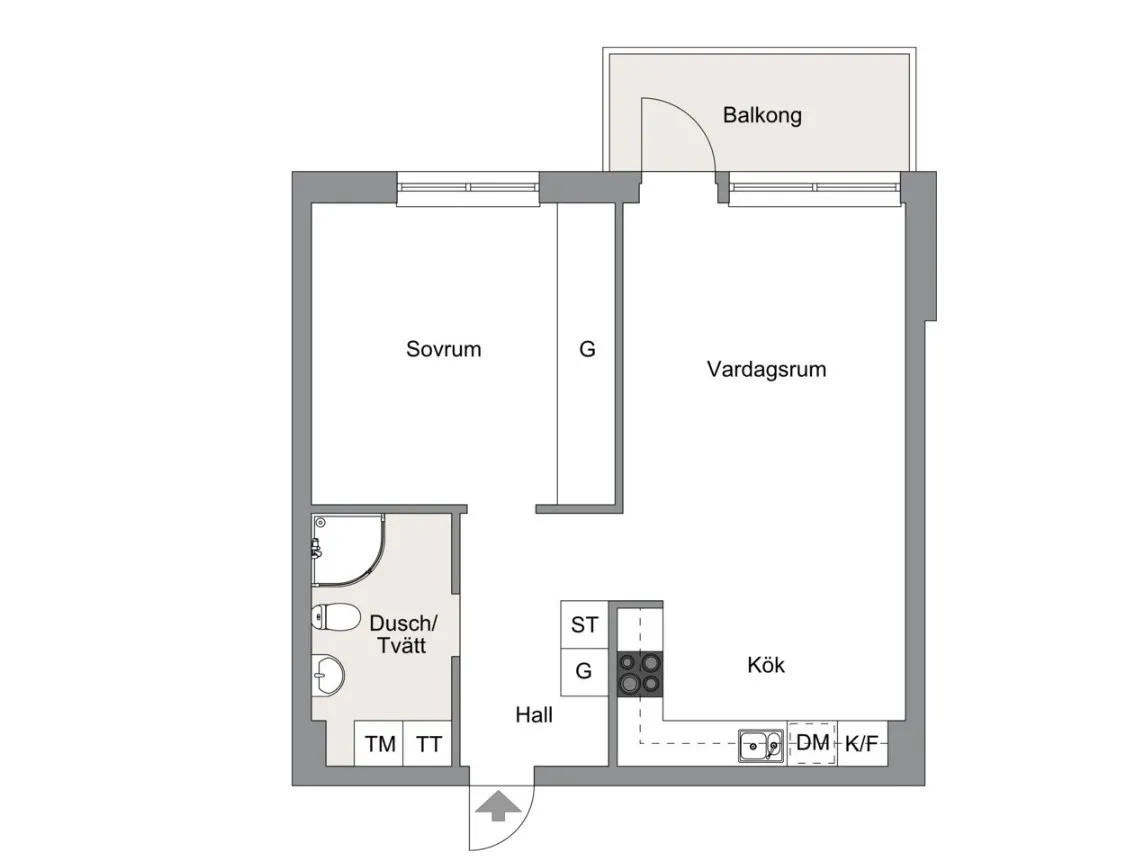 Hyreslägenhet på Bro i bro