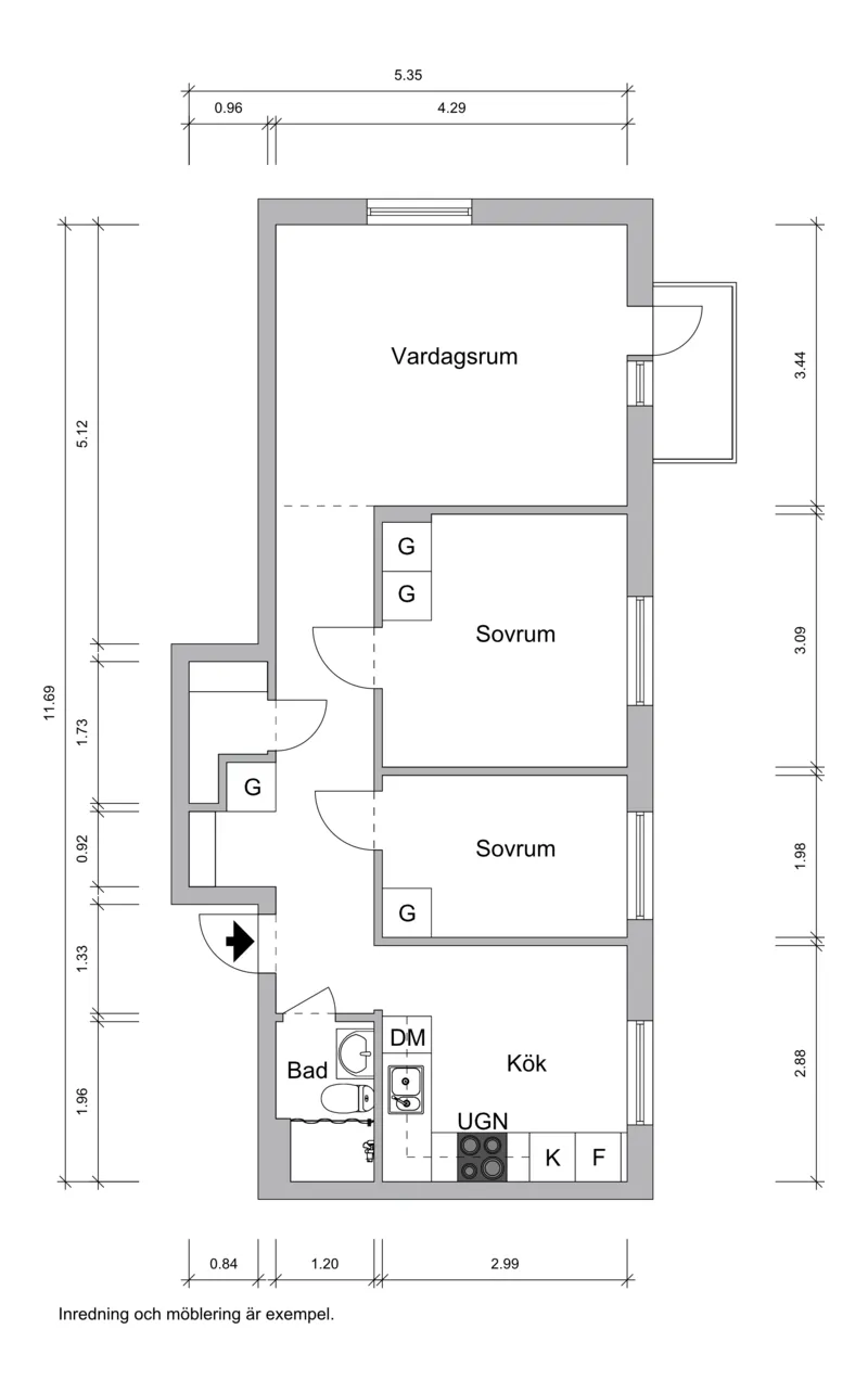 Hyreslägenhet på Borås i boras