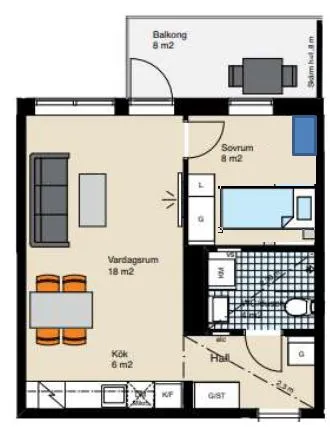 Hyreslägenhet på Stockholm i stockholm