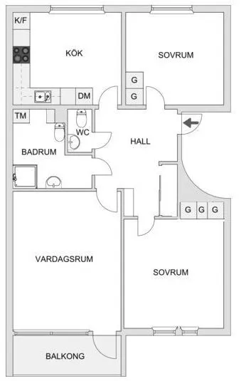 Hyreslägenhet på Vallentuna i vallentuna