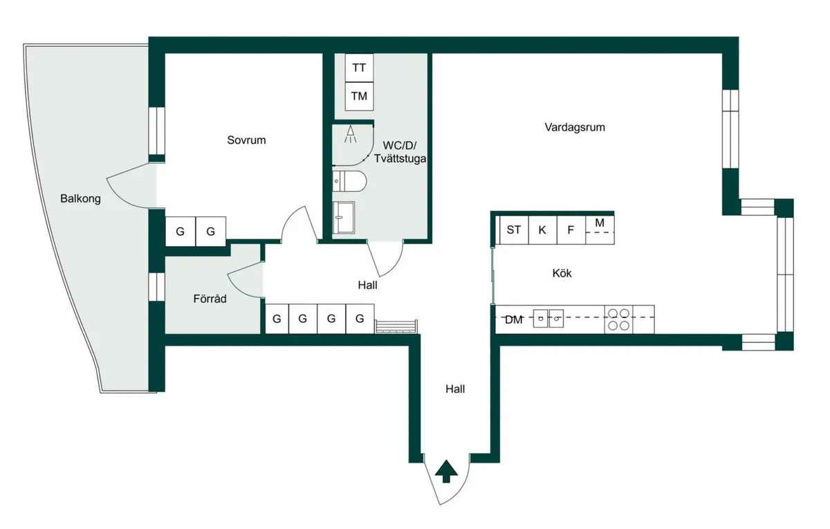 Hyreslägenhet på Växjö i vaxjo