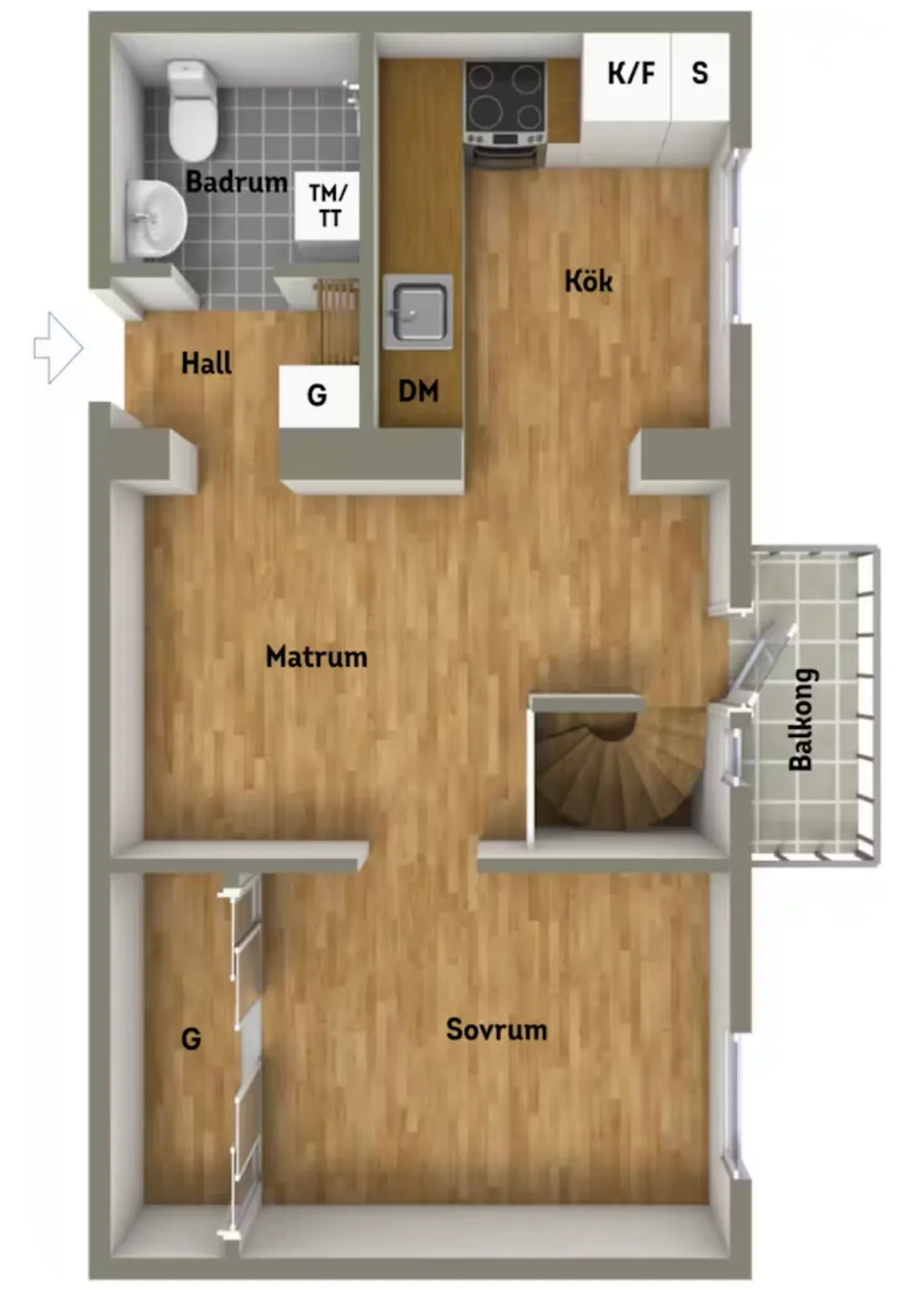 Hyreslägenhet på Visby i visby