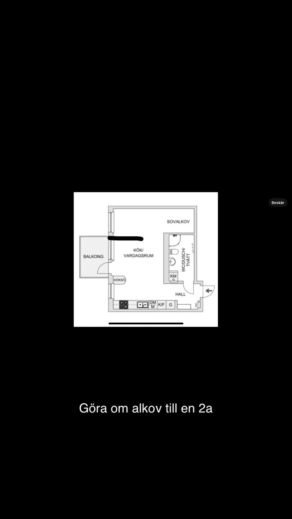 Hyreslägenhet på Hovås i hovas