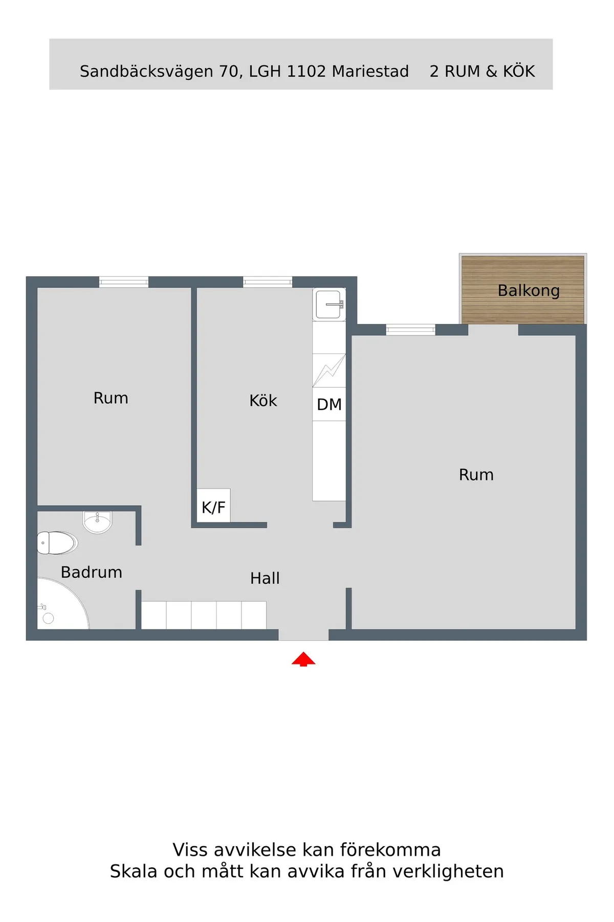 Hyreslägenhet på Mariestad i mariestad