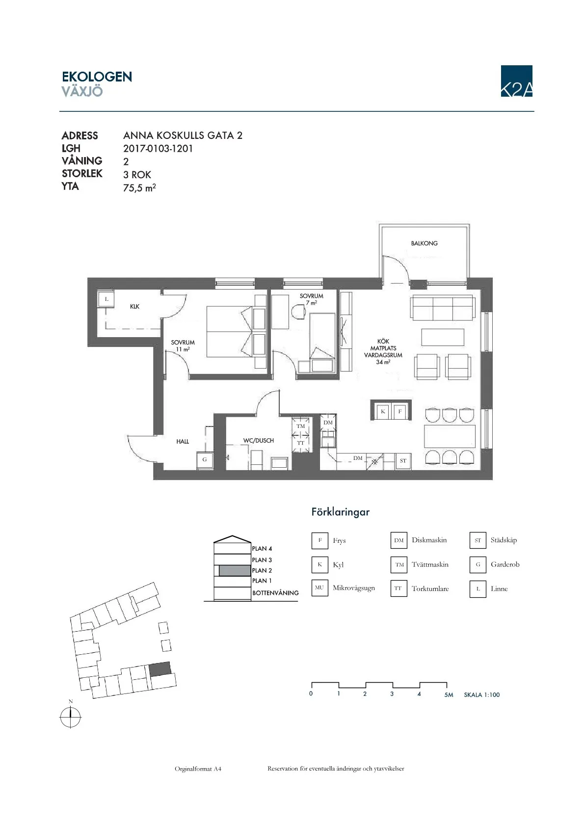 Hyreslägenhet på Växjö i vaxjo