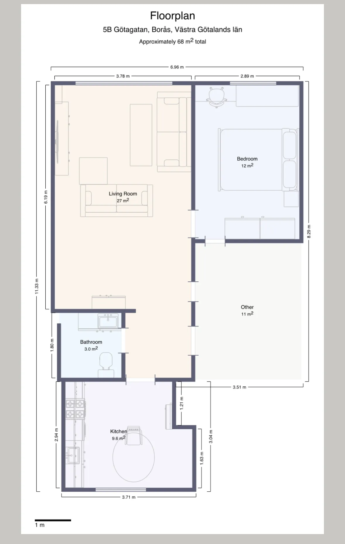 Hyreslägenhet på Borås i boras