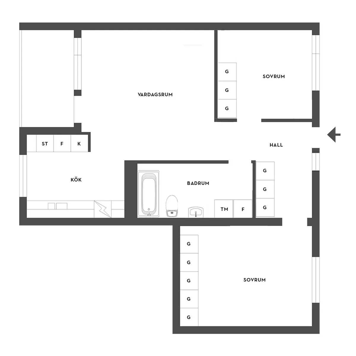 Hyreslägenhet på Strängnäs i strangnas