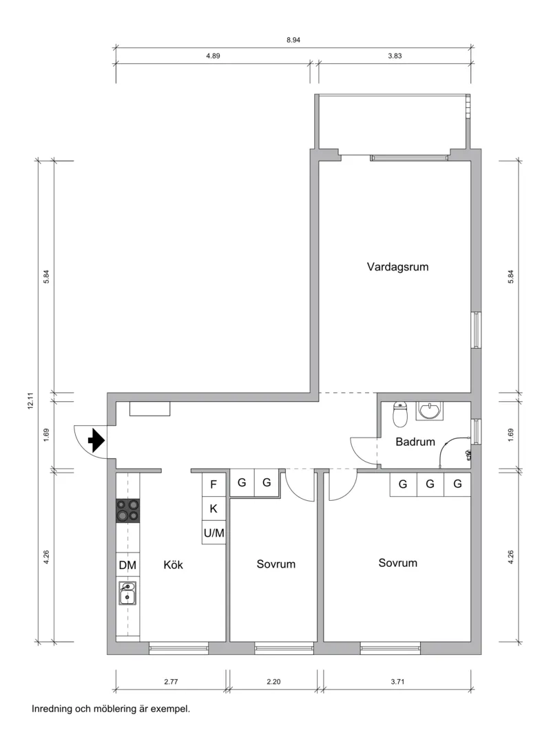 Hyreslägenhet på Borås i boras