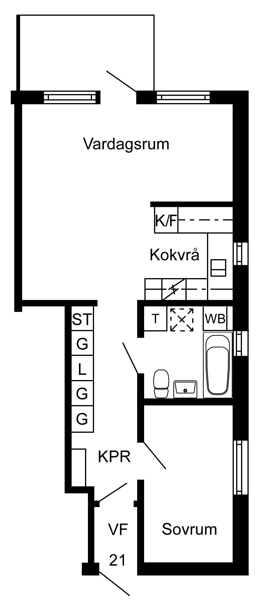 Hyreslägenhet på Kåge i kage