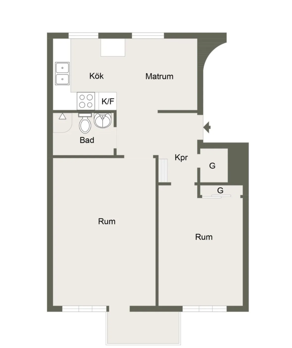 Hyreslägenhet på Sundsvall i sundsvall