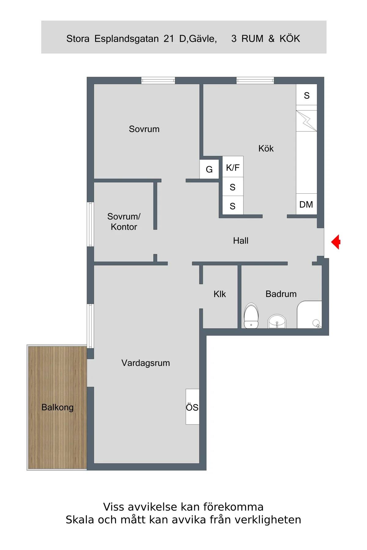 Hyreslägenhet på Gävle i gavle