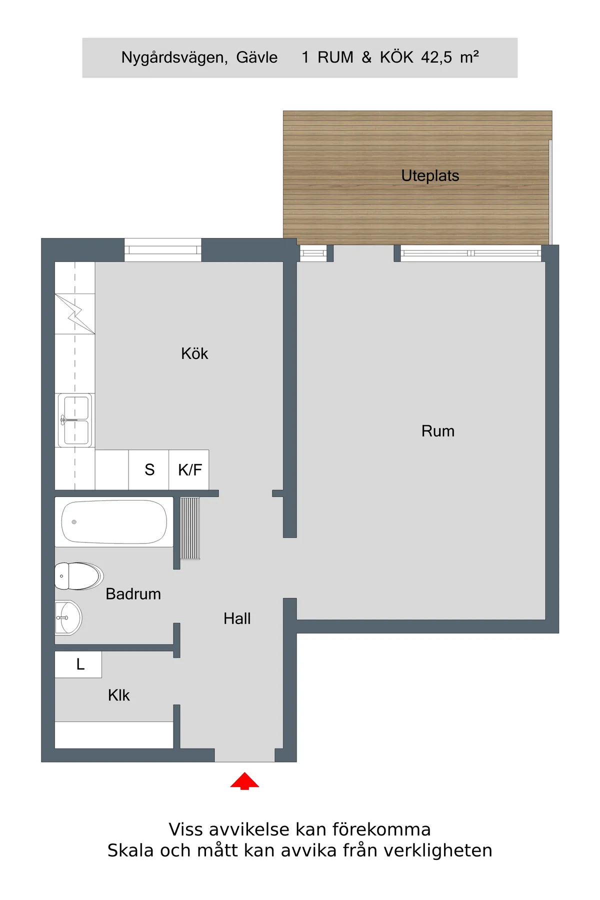 Hyreslägenhet på Gävle i gavle