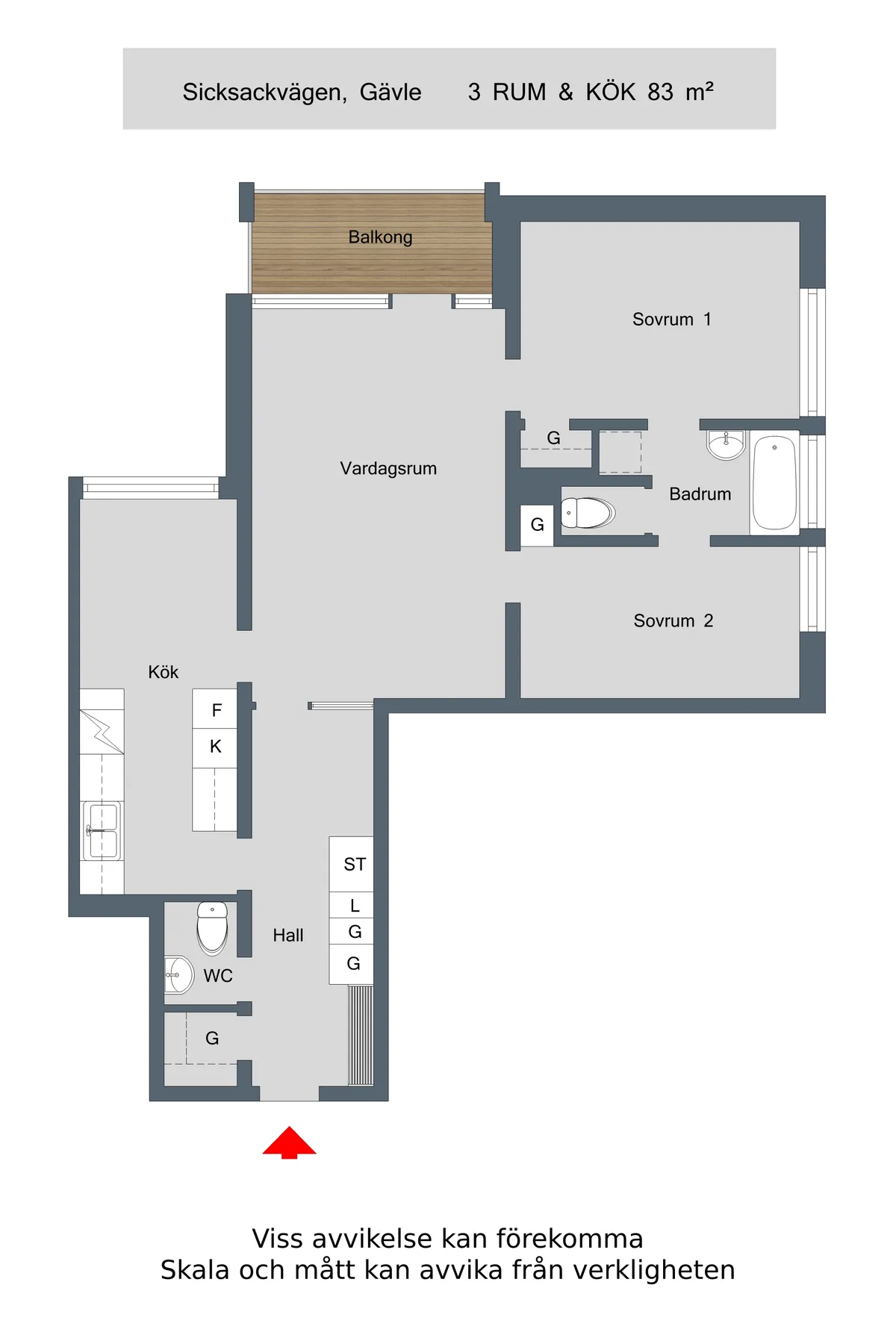 Hyreslägenhet på Gävle i gavle