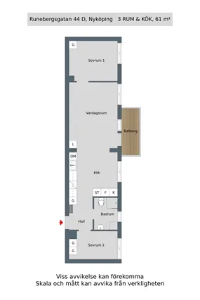 Hyreslägenhet på Nyköping i nykoping