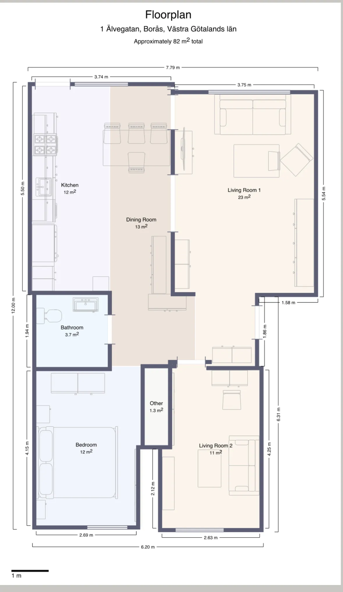 Hyreslägenhet på Borås i boras