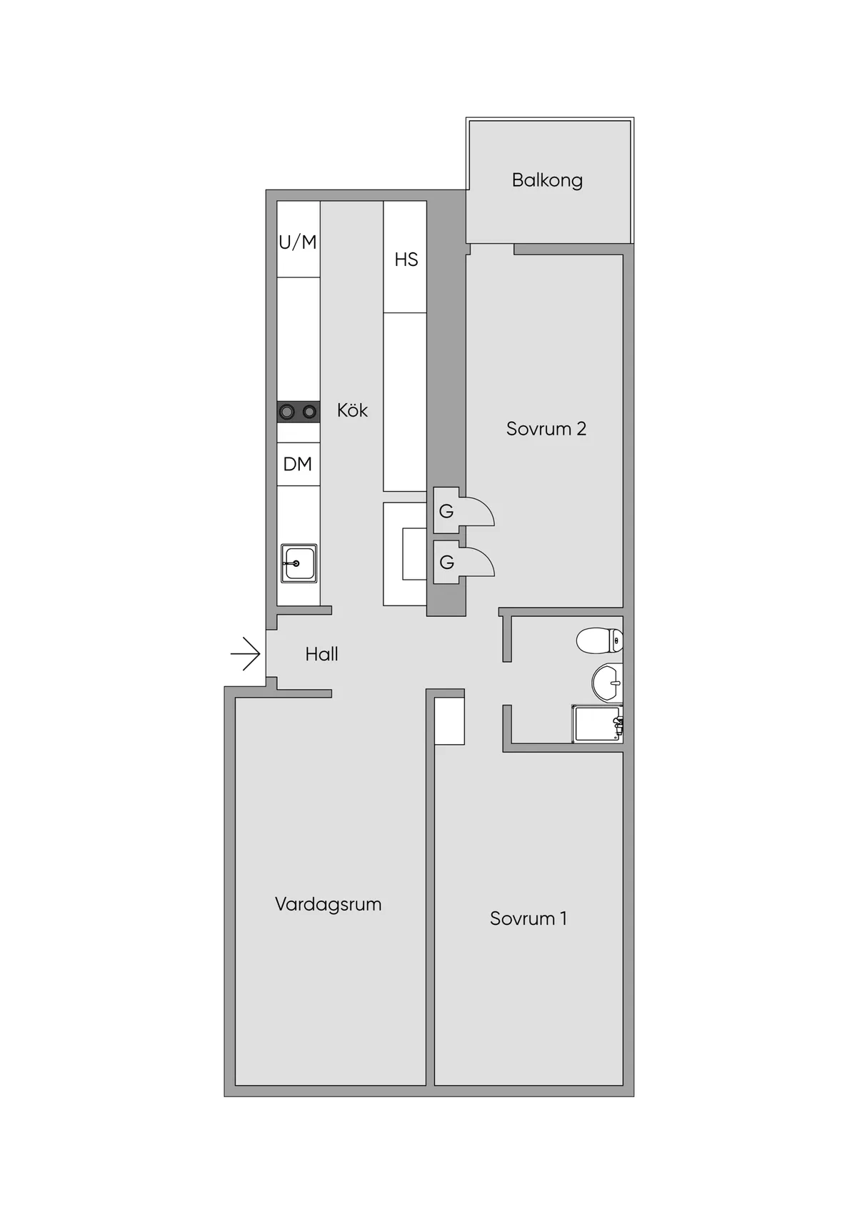 Hyreslägenhet på Märsta i marsta