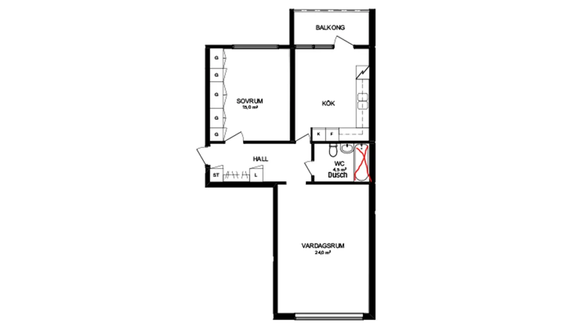 Hyreslägenhet på Västerås i vasteras