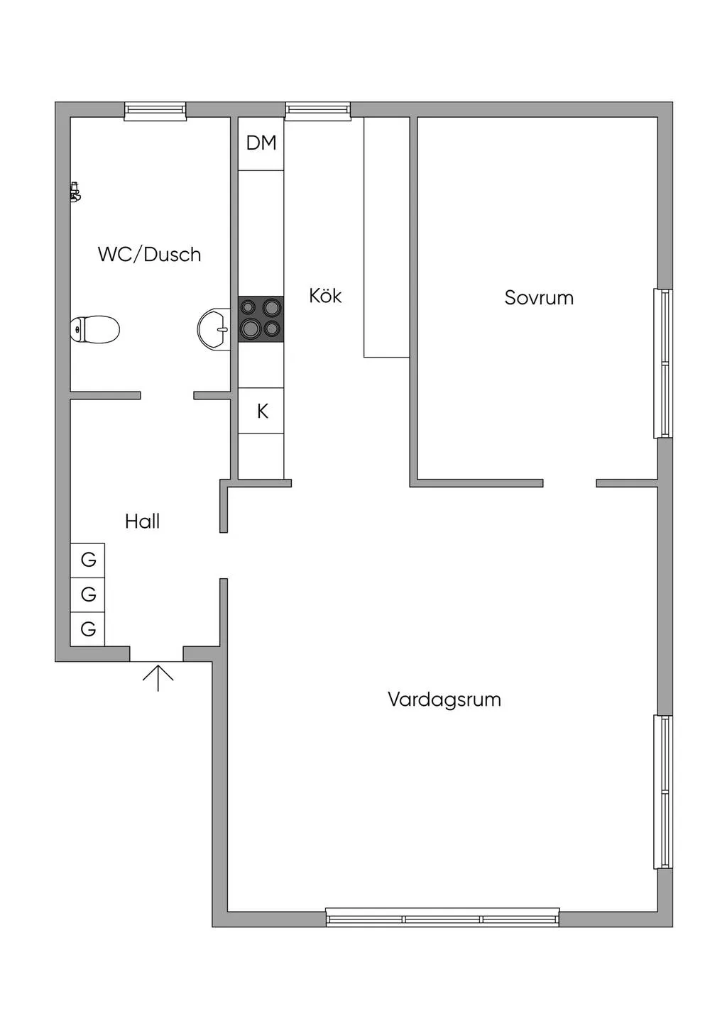 Hyreslägenhet på Johanneshov i johanneshov