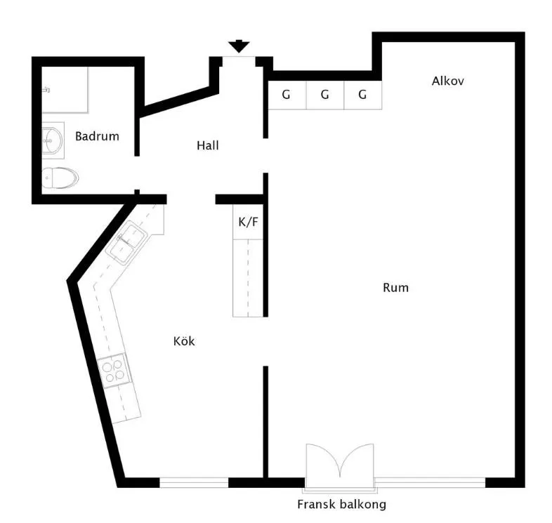 Hyreslägenhet på Trångsund i trangsund