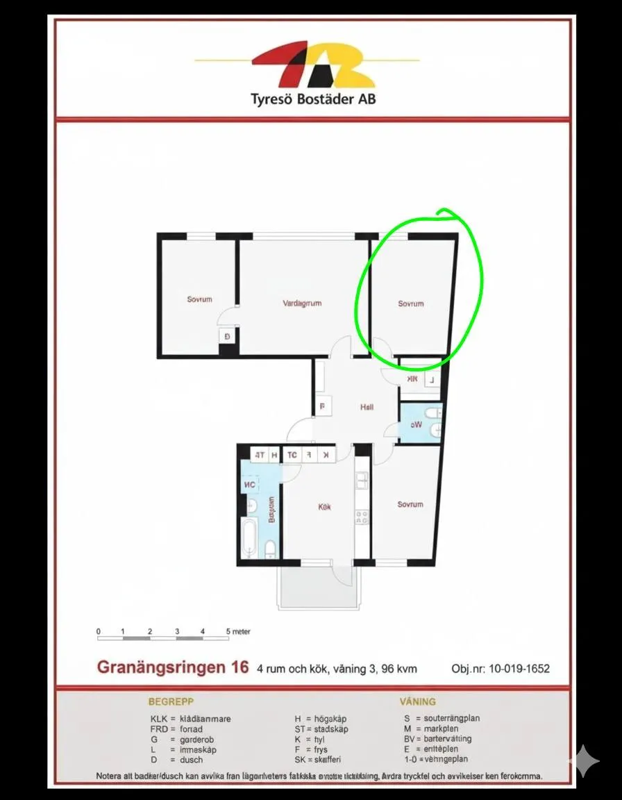 Hyreslägenhet på Tyresö i tyreso