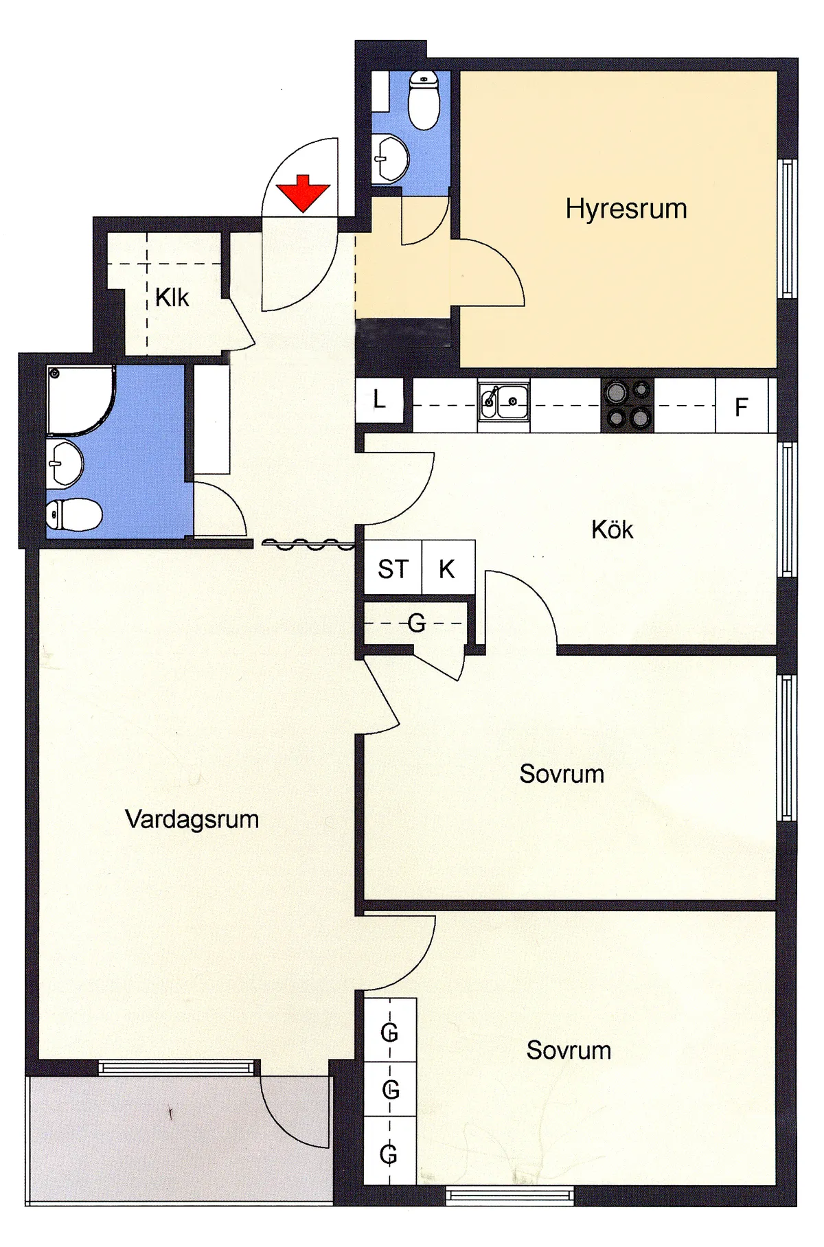 Hyreslägenhet på Årsta i arsta