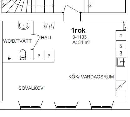 Hyreslägenhet på Gävle i gavle