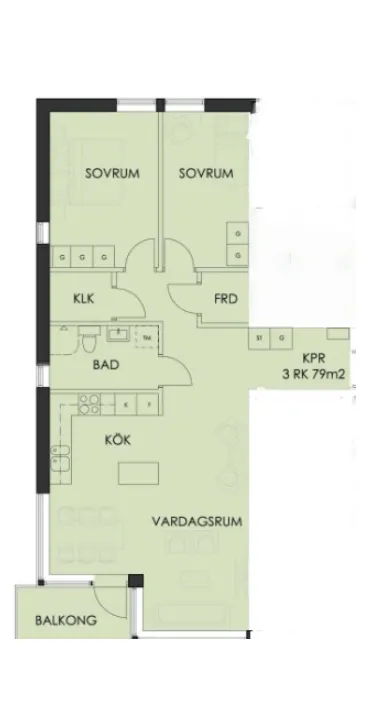 Hyreslägenhet på Kalmar i kalmar