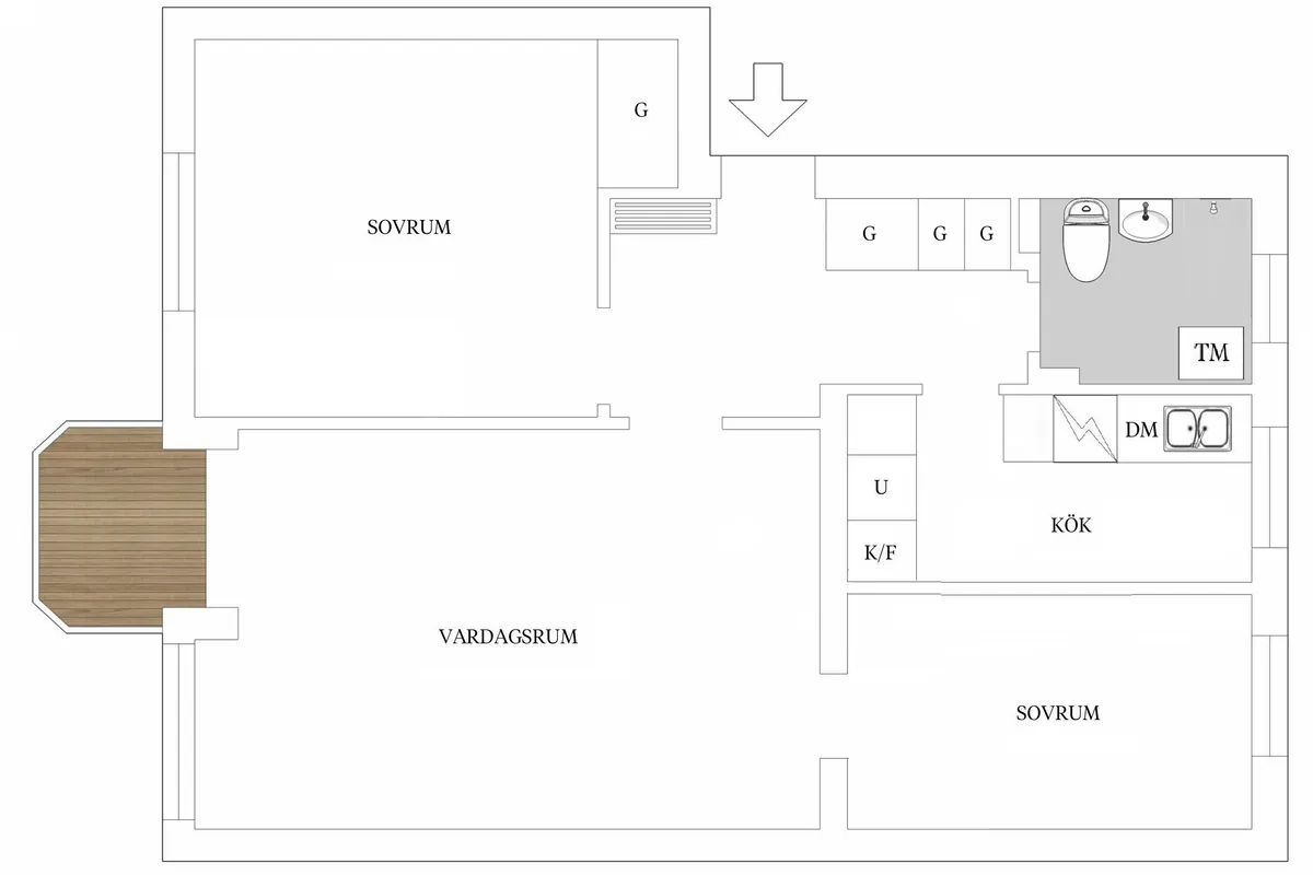 Hyreslägenhet på Johanneshov i johanneshov