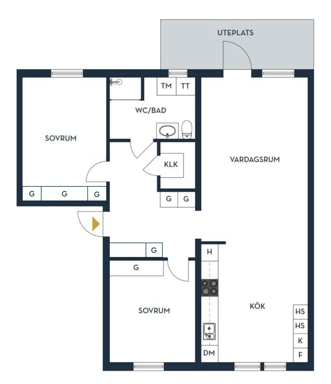 Hyreslägenhet på Kungsängen i kungsangen