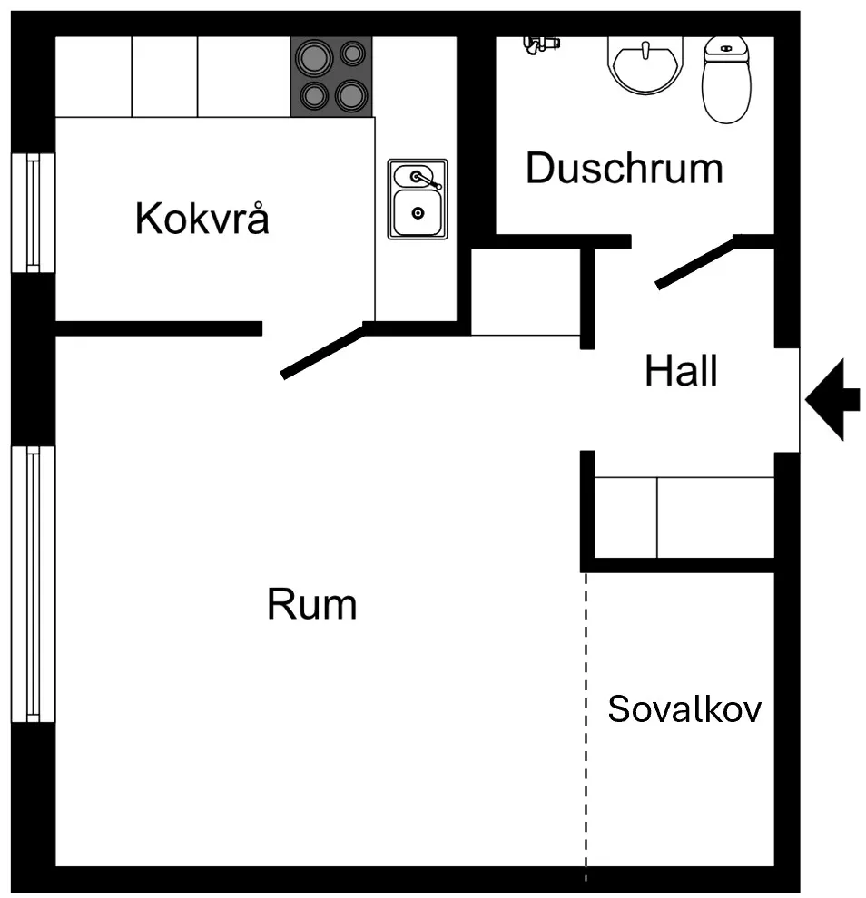 Hyreslägenhet på Farsta i farsta