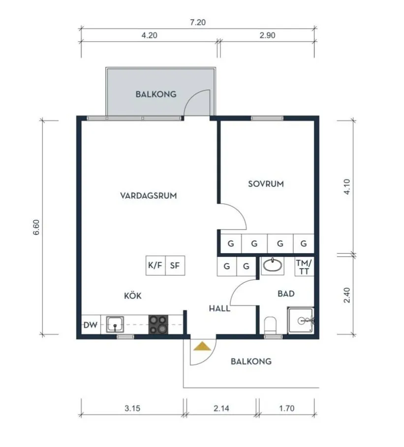 Hyreslägenhet på Hovås i hovas