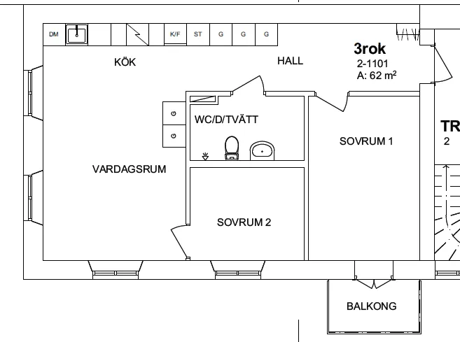Hyreslägenhet på Gävle i gavle