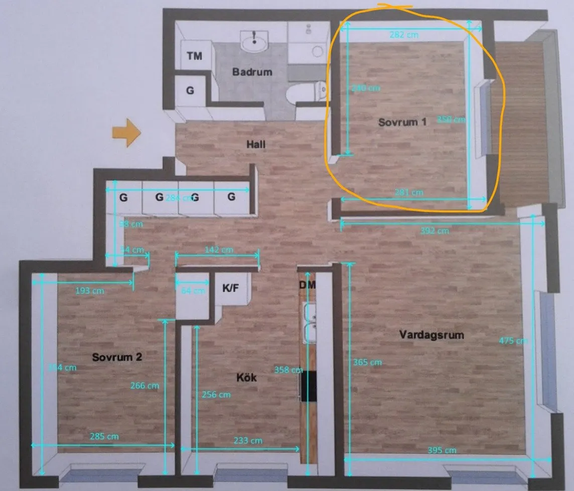 Hyreslägenhet på Årsta i arsta