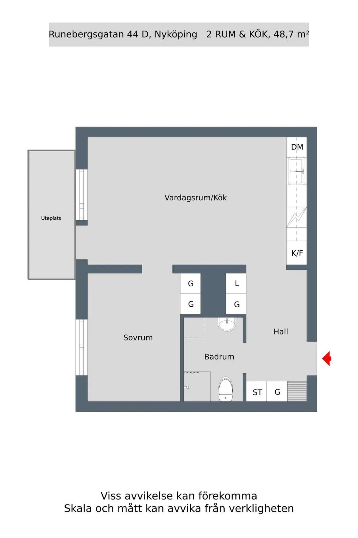 Hyreslägenhet på Nyköping i nykoping