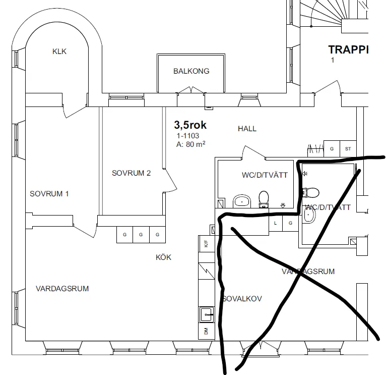 Hyreslägenhet på Gävle i gavle