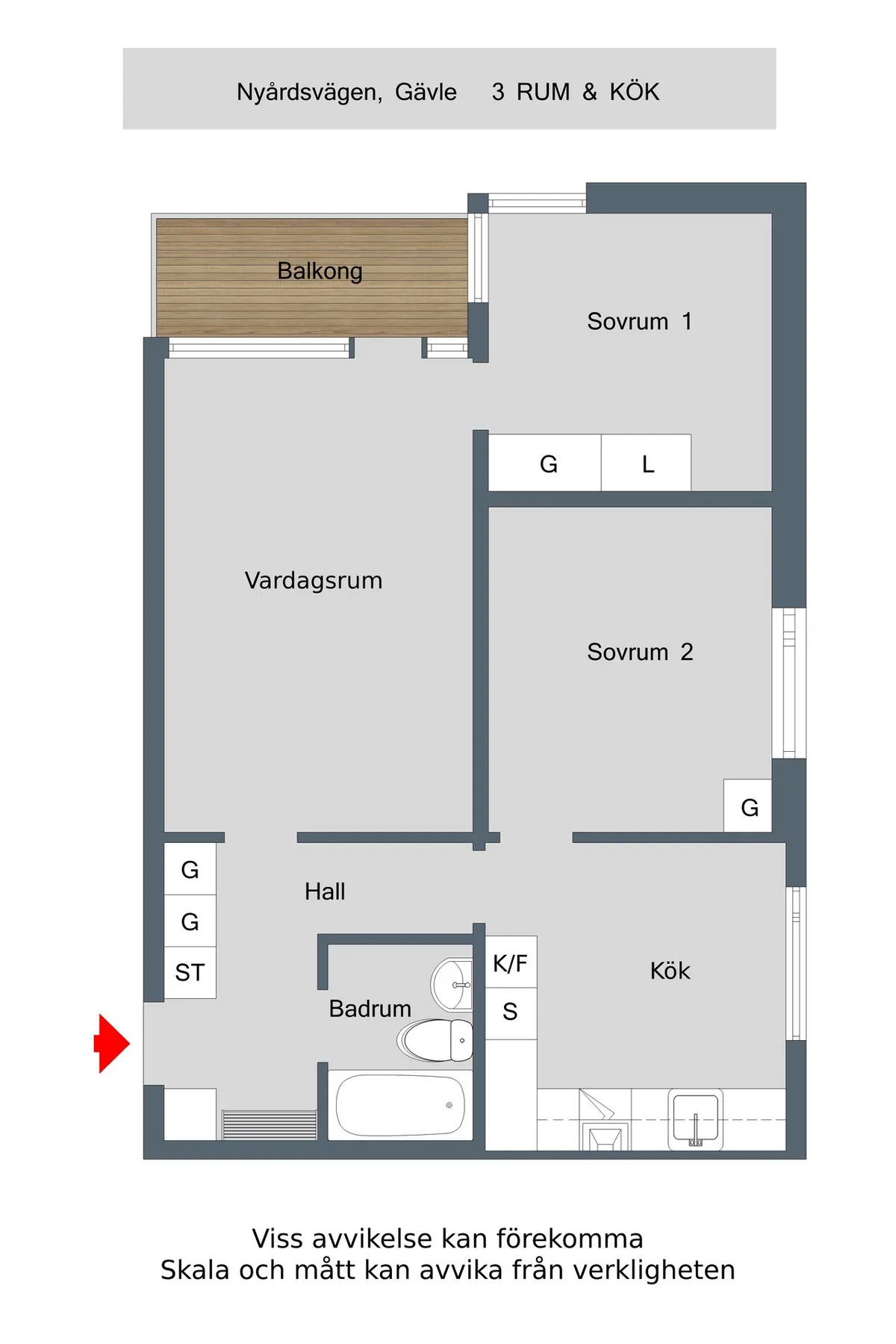 Hyreslägenhet på Gävle i gavle