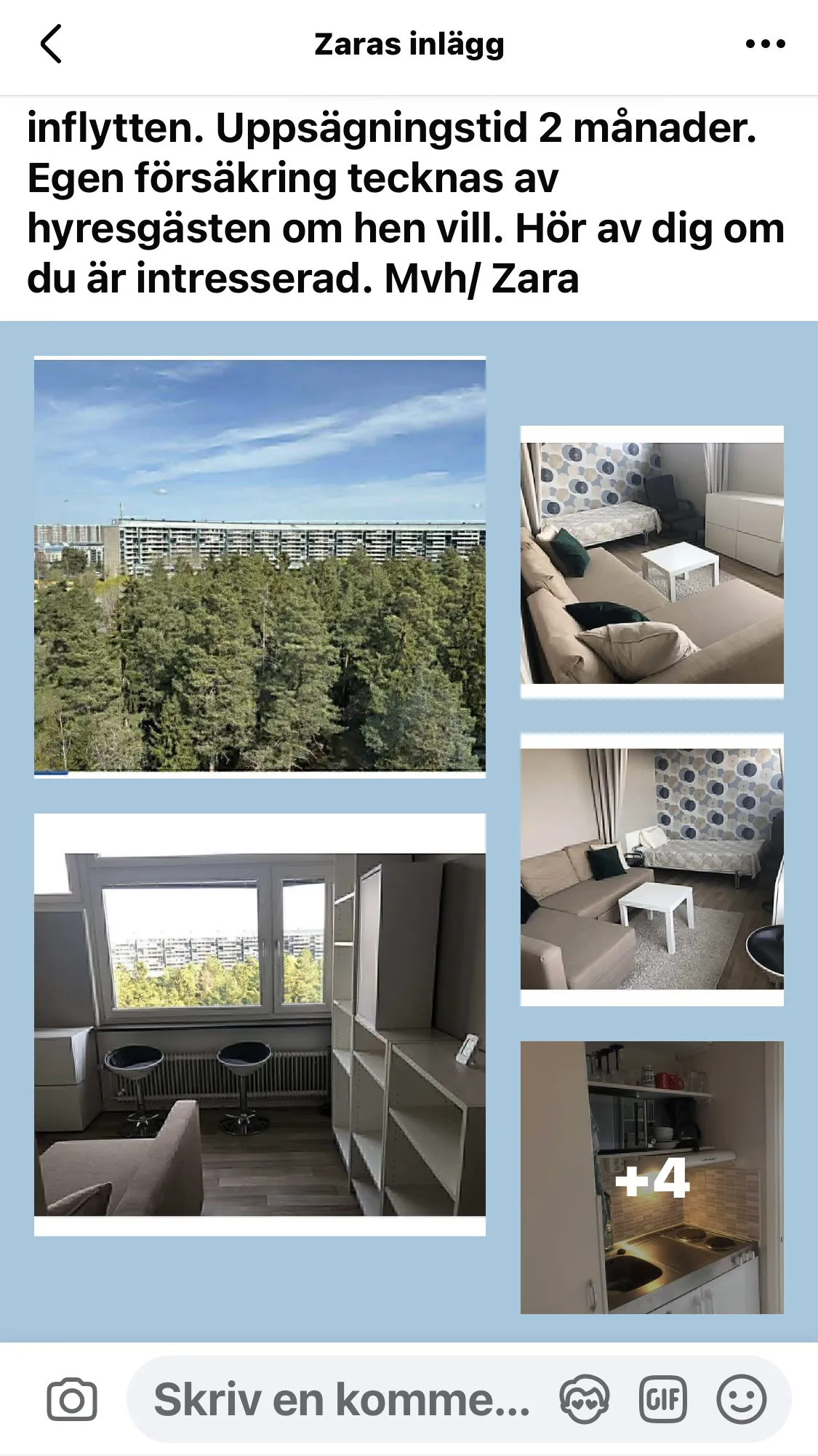 Hyreslägenhet på Täby i taby