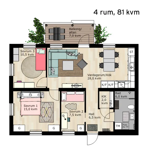 Hyreslägenhet på Nyköping i nykoping